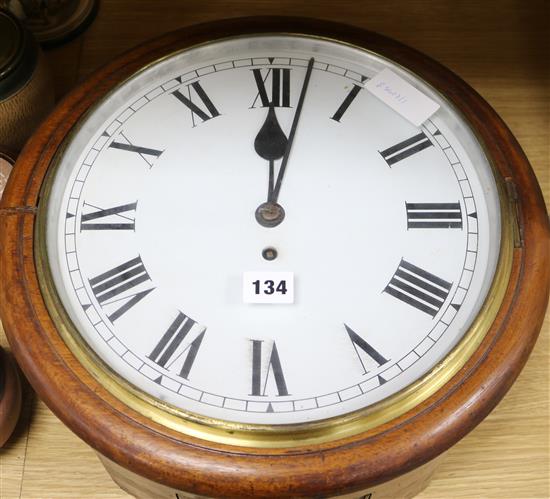 A wall clock with single fusee movement with anchor escapement diameter 38cm